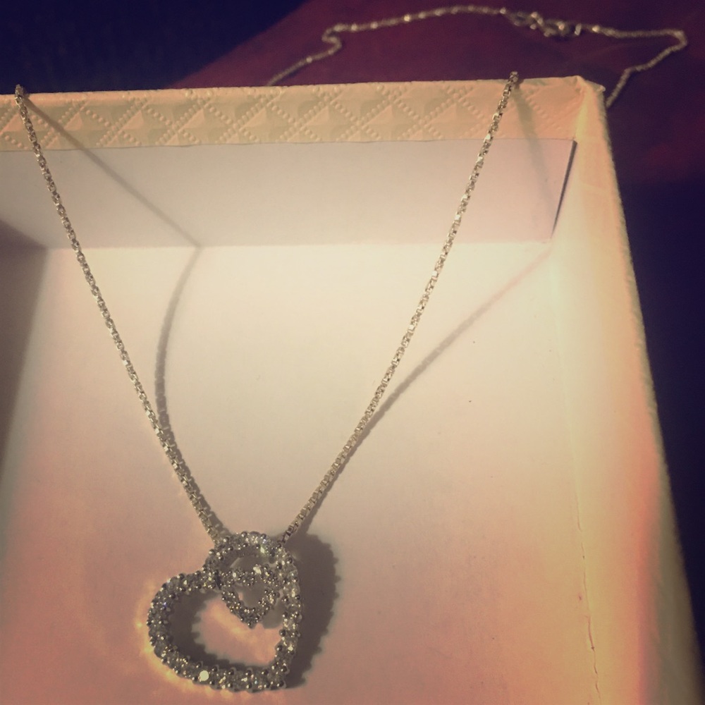 SOLD Sterling Silver Necklace w/Heart Pendant 18”